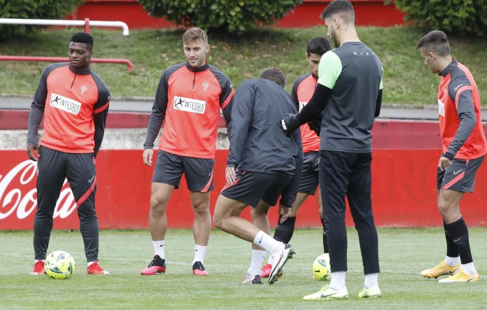 Entrenamiento del Sporting en Mareo.