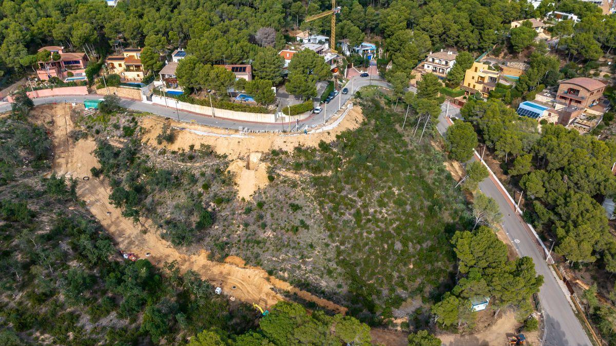 Vista aèria de l’àmbit d’Aigua Xelida on es projecta l’hotel.