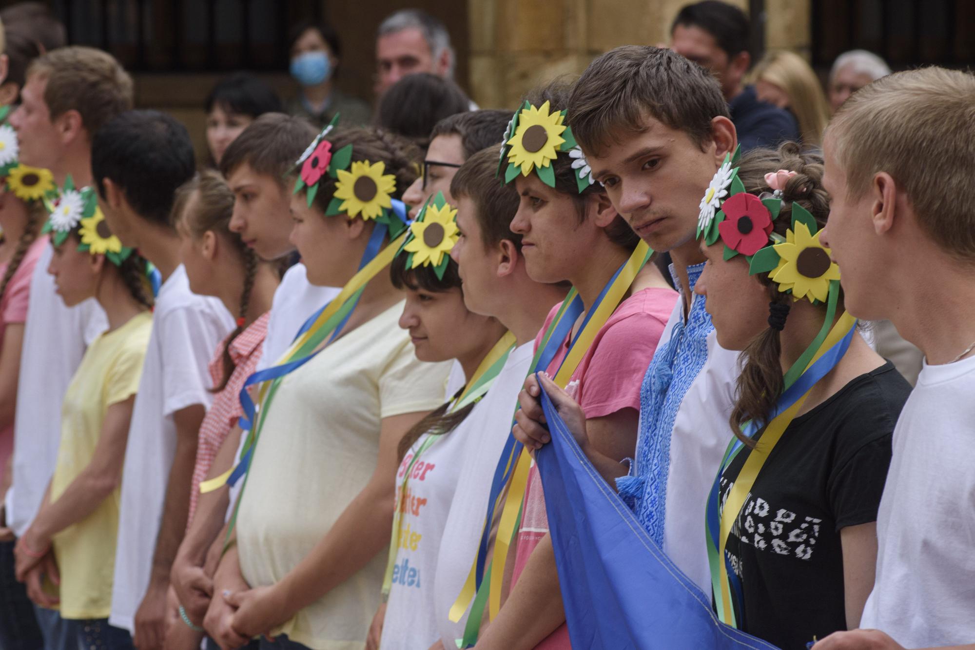 Así fue la concentración por la paz en Ucrania