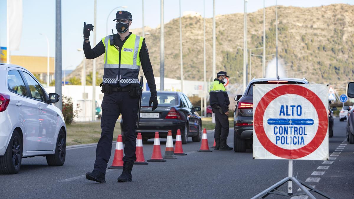 Cierre perimetral de la Comunitat Valenciana: se intensifican los controles hoy por la festividad de San Vicente.