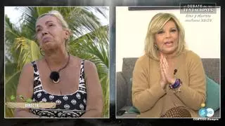 Terelu Campos reaparece en Telecinco para sorprender, dar ánimos y regañar a Carmen Borrego en 'Supervivientes'