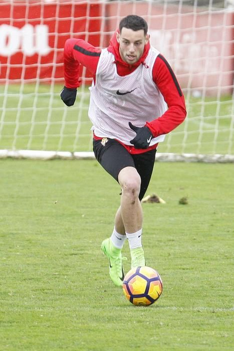 Entrenamiento del Sporting.