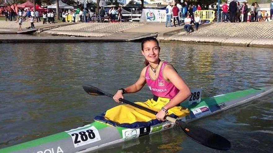 La palista zamorana Jessica Rodriguez en el Campeonato de Castilla y León de Velocidad.