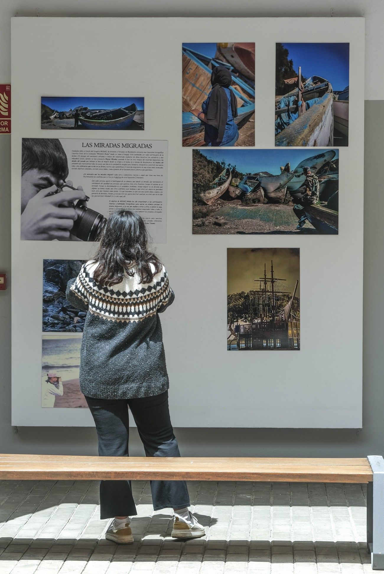 Exposición de fotos en el barrio de Schamann, en Las Palmas de Gran Canaria