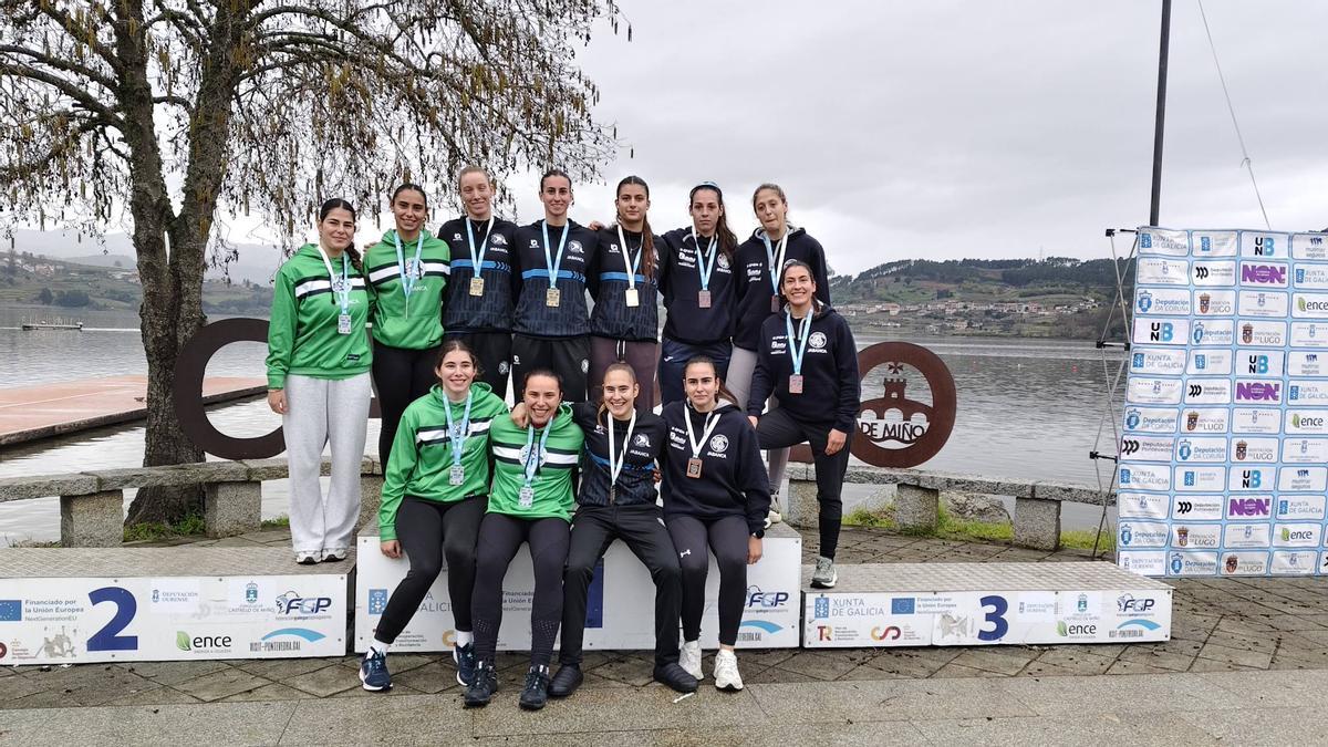 El K4 sénior del Breogán de O Grove ocupó puestos de podio.