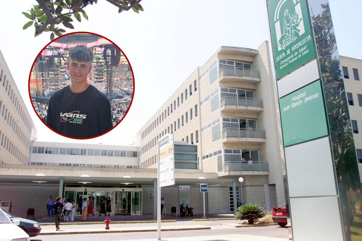 Aaron es uno de los pasajeros del Alvia siniestrado en Adamuz que sufrió heridas y que hoy, casi dos meses después, aun sigue en fase de recuperación. En la imagen, vista del Hospital Juan Ramón Jiménez de Huelva.