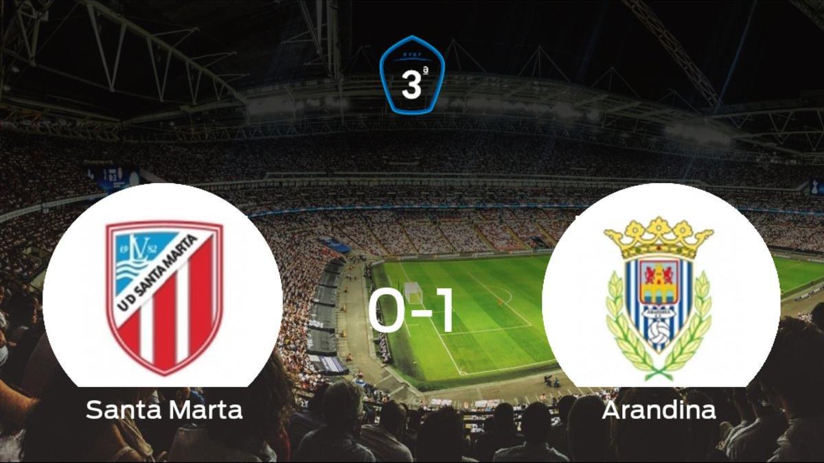 La Arandina se lleva la victoria tras vencer 0-1 al Santa Marta