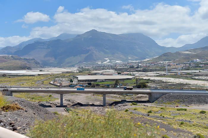 Obras para nuevo tramo de la carretera de La Aldea