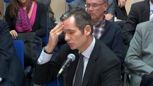 Iñaki Urdangarin, durante el judici a Palma.