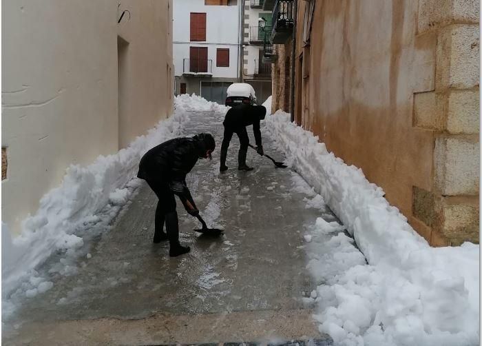 Xiva de Morella, tomada por la nieve