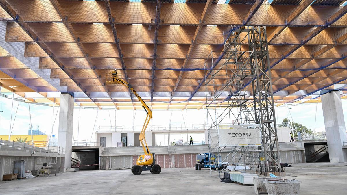 Así avanzan las obras del Pabellón adaptado de Carrús en Elche