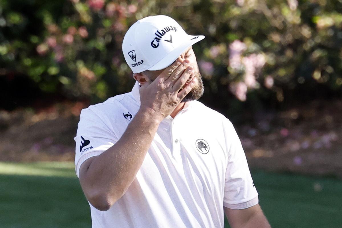A Rahm no le salió nada en la primera jornada del Masters y mostró su desesperación.