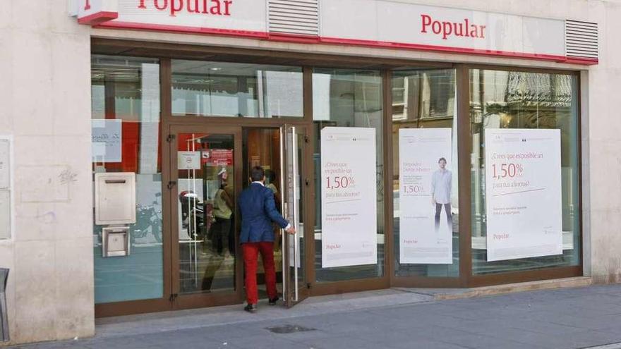 Las oficinas del Banco Popular en Zamora están en el aire tras la compra por le Santander