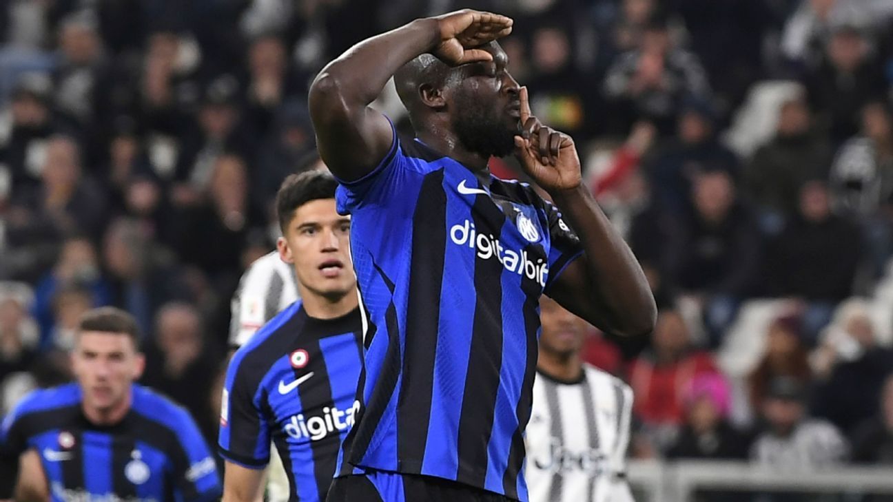 Romelu Lukaku, durante la celebración que le costó la expulsión ante la Juventus.