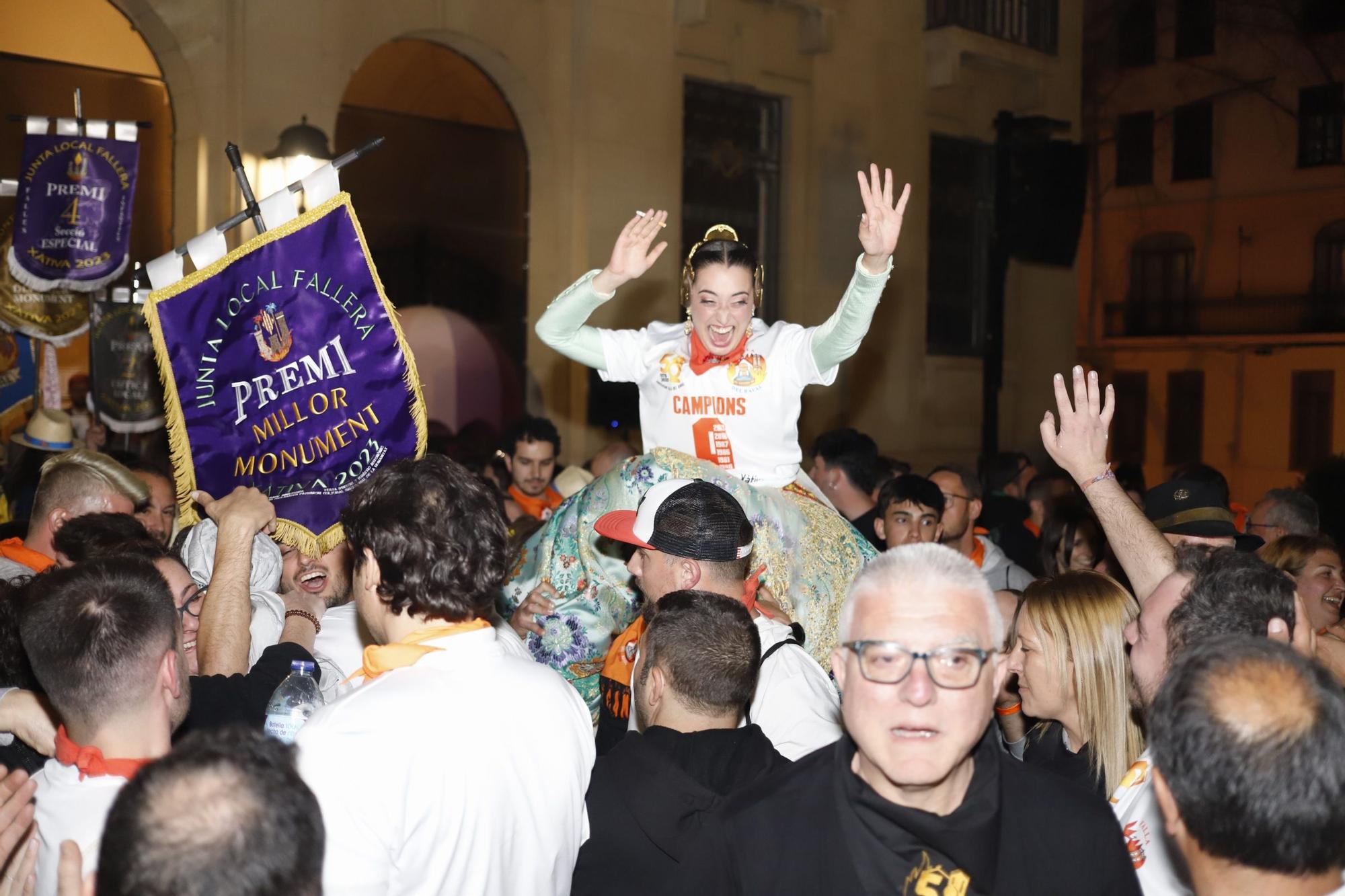 Así se han festejado los grandes premios en las Fallas de Xàtiva