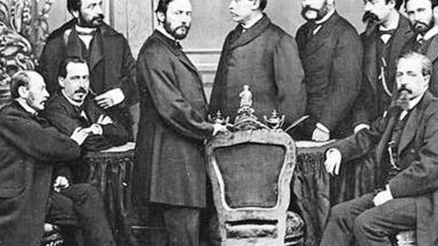 Miembros del Gobierno provisional surgido tras la revolución de 1868.