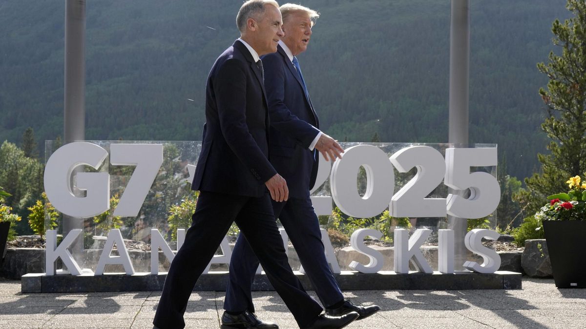 El primer ministro de Canadá, Mark Carney, y el presidente de Estados Unidos, Donald Trump.