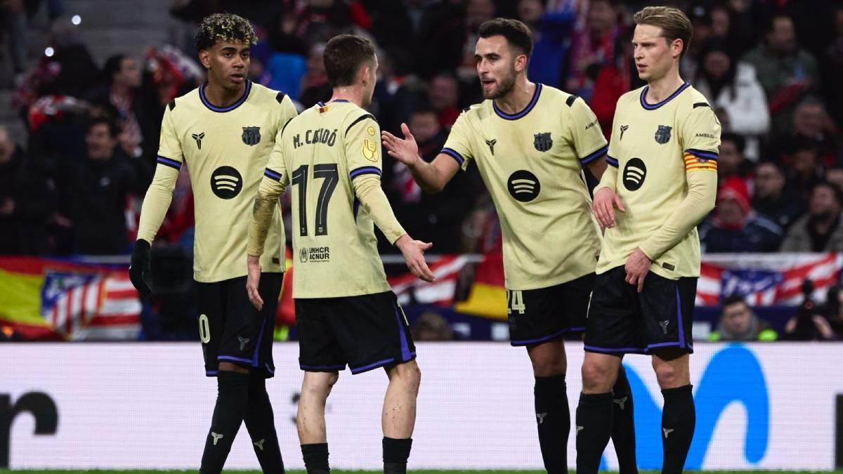 Eric y Casadó discuten en pleno partido del Barça ante el Atlético