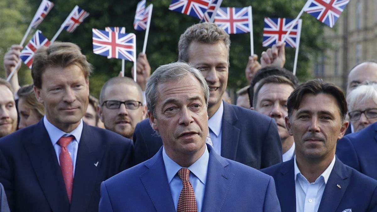 Farage, el 24 de junio del 2016, tras la victoria del 'brexit' en el referéndum.