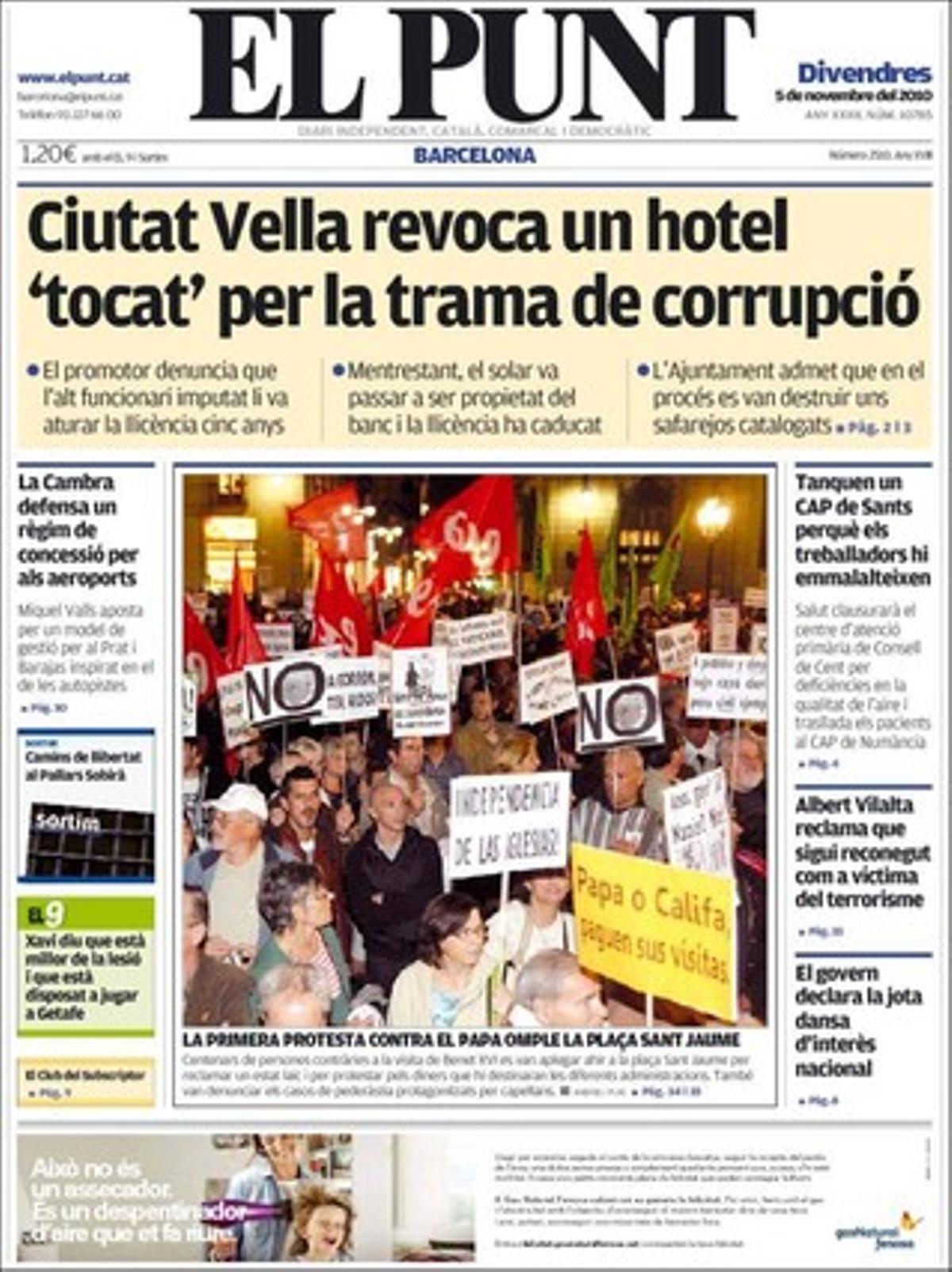 ’El Punt’ també destaca a dins que el Govern --a instàncies de les Terres de l’Ebre-- equipara la jota amb la sardana i la declara dansa d’interès nacional, i que quan falten dos mesos per la inauguració de l’estació de l’AVE de Figueres no es coneix cap detall sobre això.