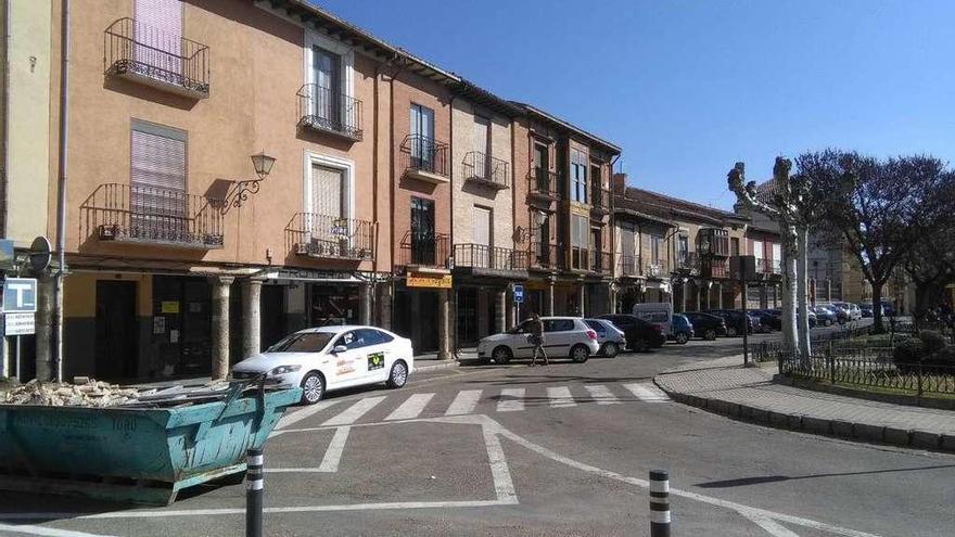 Soportales de la plaza de Santa Marina, lugar en el que supuestamente tuvo lugar el intento de rapto.