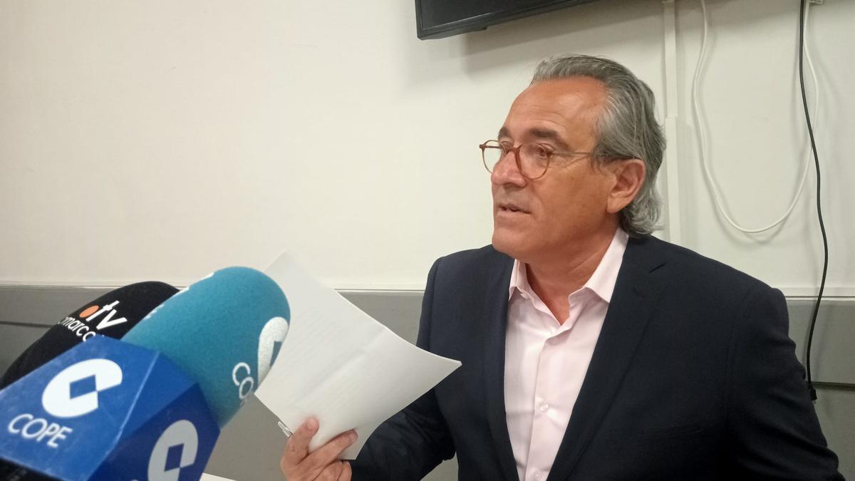 Arturo Torró, en una rueda de prensa para hablar de cuestiones judiciales.