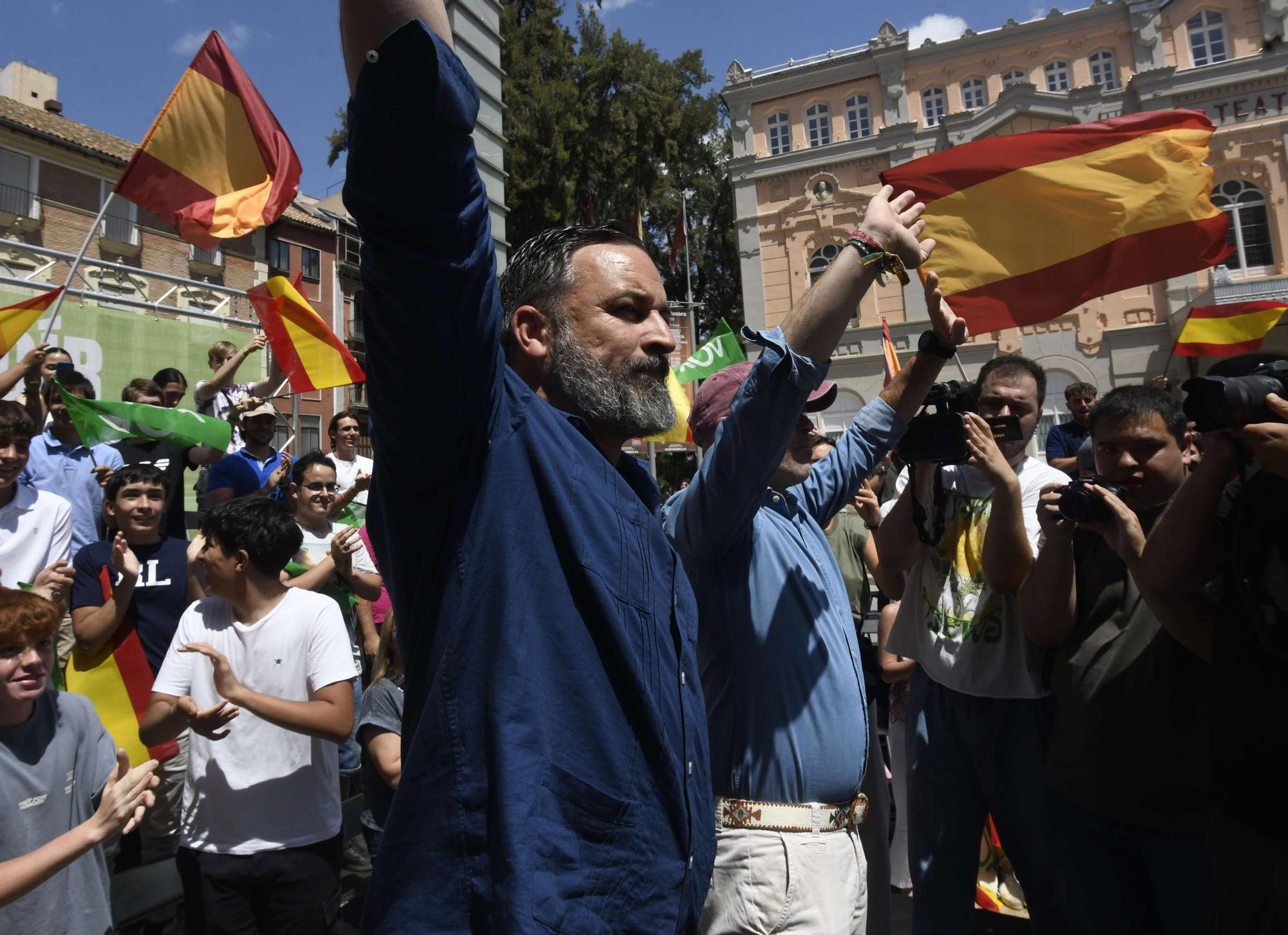 Acto de Santiago Abascal y Jorge Buxadé en Murcia