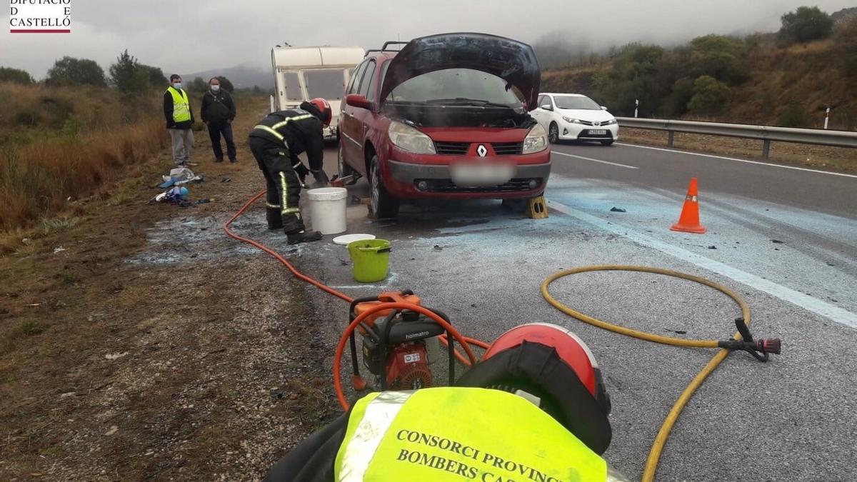 Imagen del vehículo afectado en la AP-7.