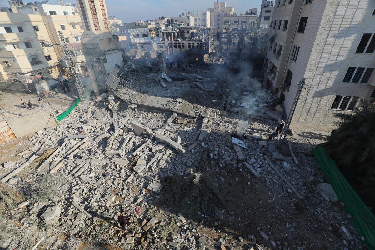 Imagen de la destrucción causada por la invasión israelí de Gaza.