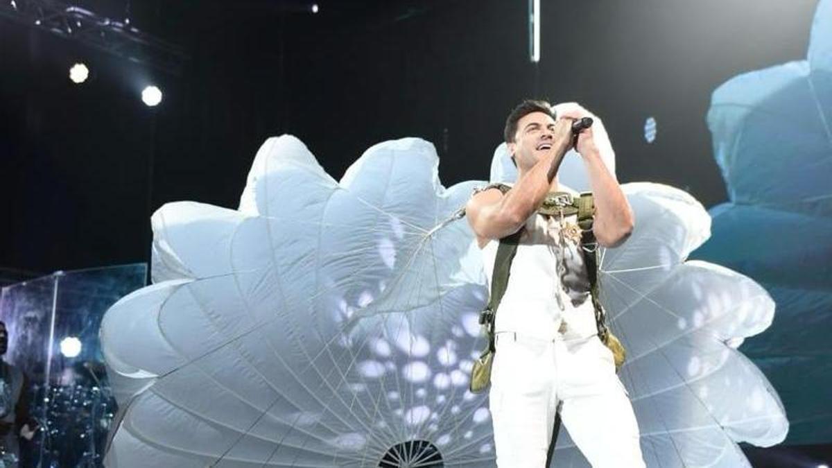 Carlos Rivera, en uno de sus conciertos en Canarias.
