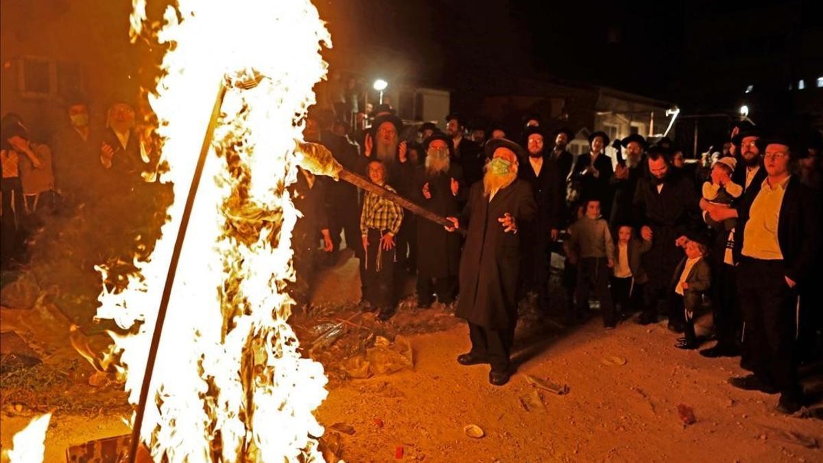 Fiesta religiosa ultraortodoxa del Lag Baomer en Jerusalén.
