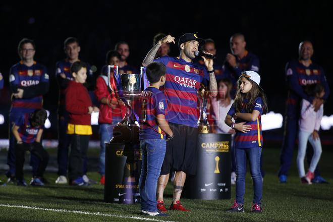 La fiesta del Doblete en el Camp Nou