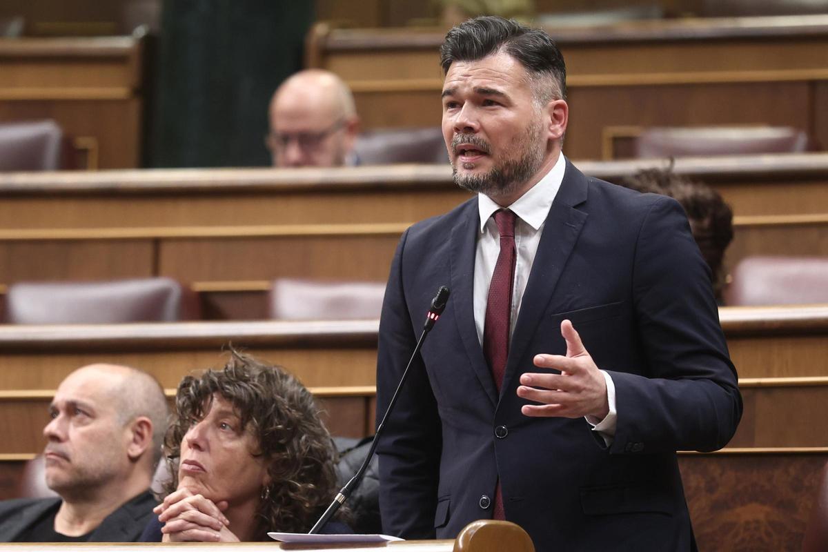 El portavoz de ERC en el Congreso, Gabriel Rufián.