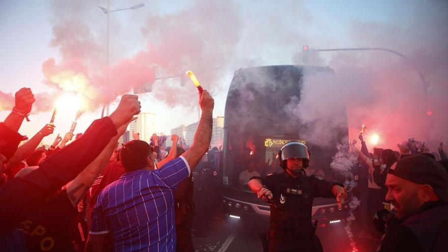 Así fue la llegada del Deportivo a Riazor