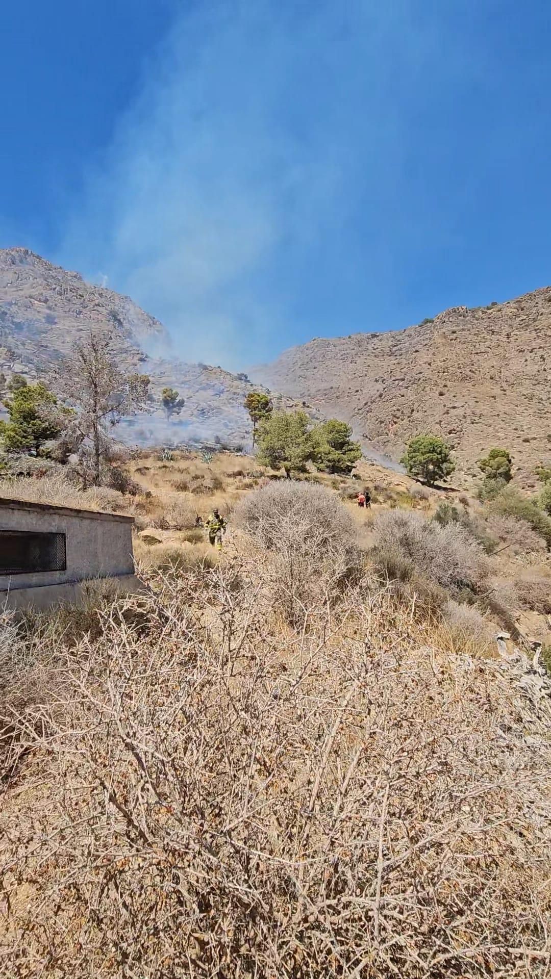 Controlado el incendio forestal que afectaba a la Sierra de Orihuela en La Aparecida