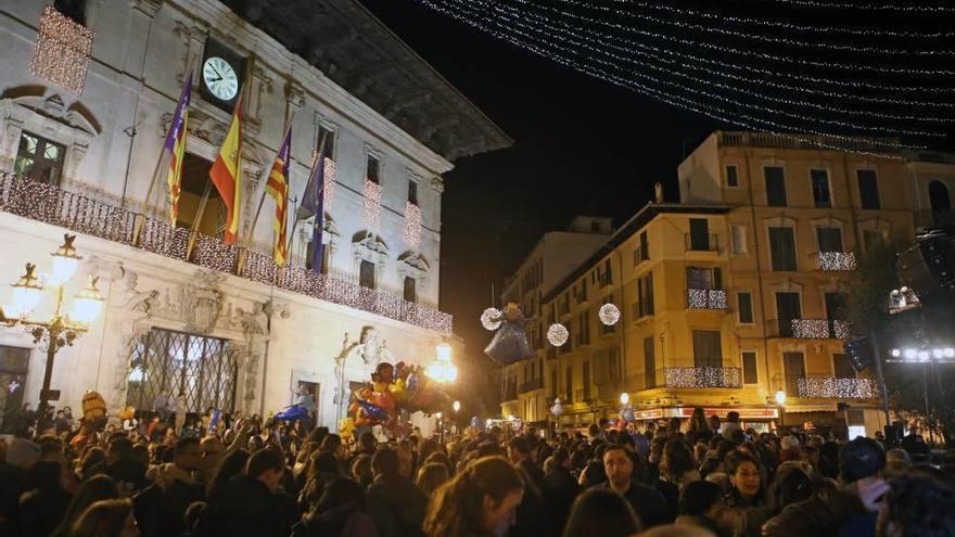 El encendido del pasado año en la plaza de Cort.