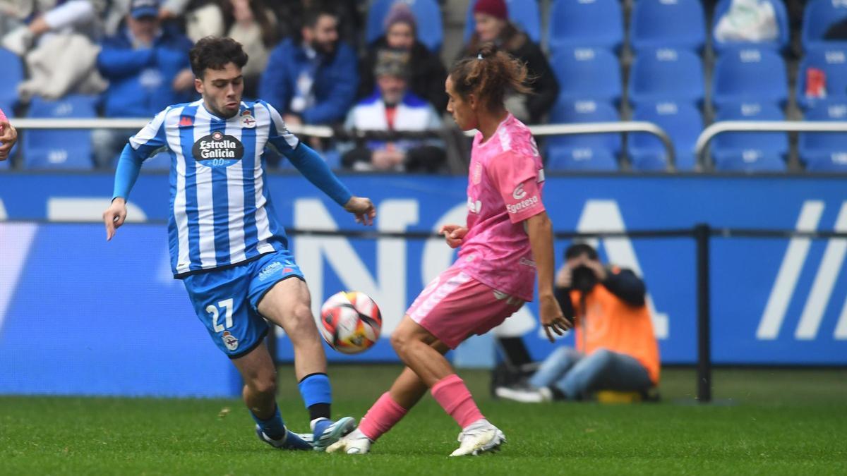 David Mella, en el partido de Copa contra el Tenerife.