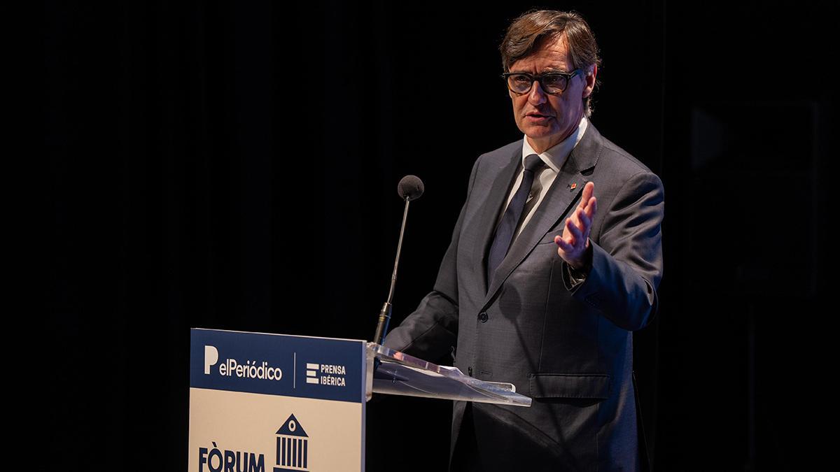 Salvador Illa, en su intervención en el I Fòrum Municipalisme