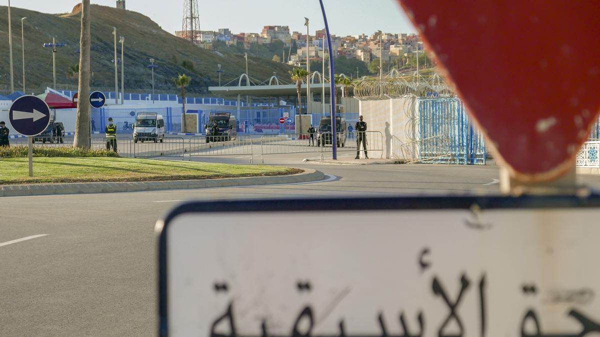 Frontera de Ceuta con Marruecos.