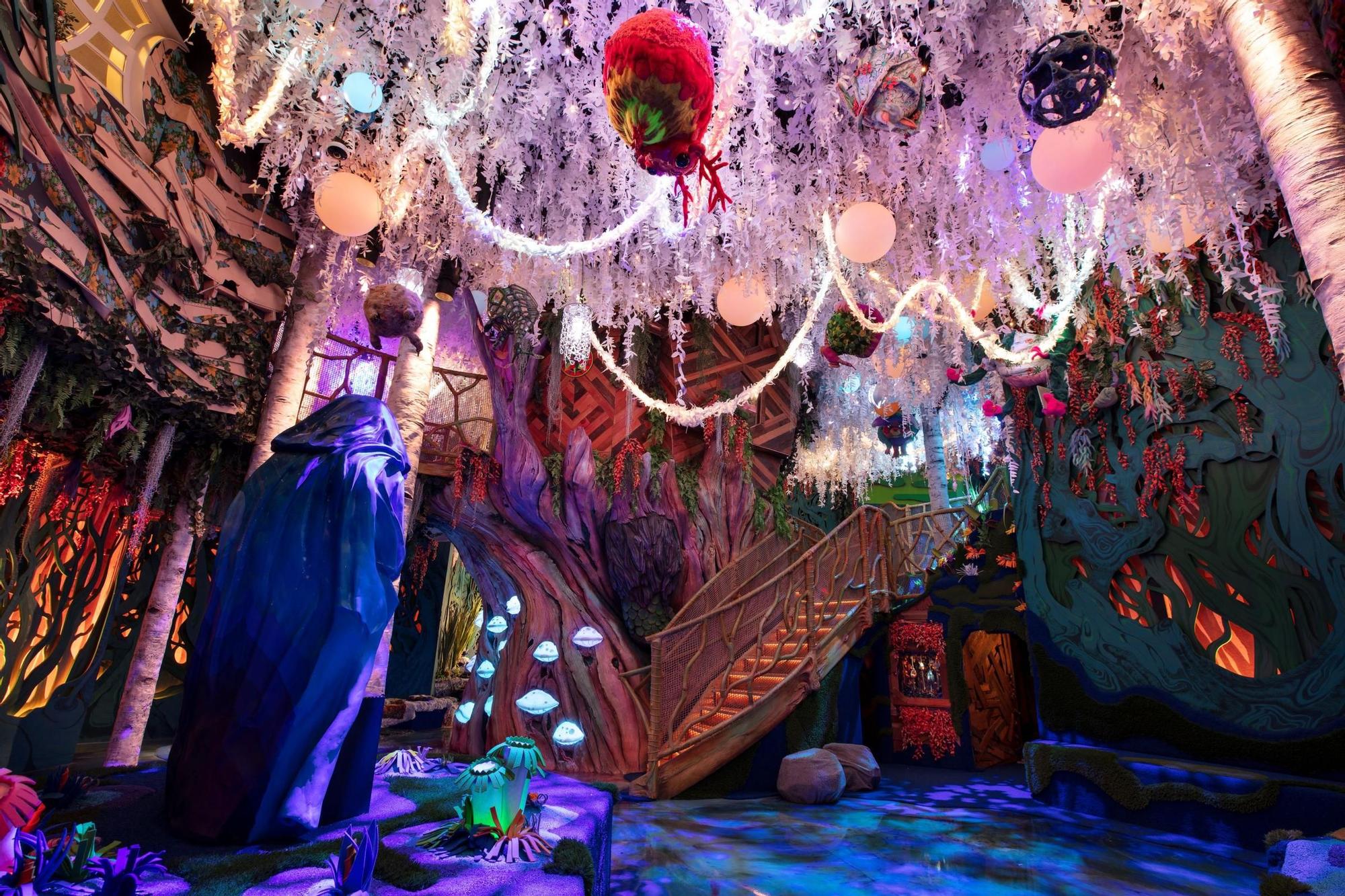 El bosque de la exposición The Real Unreal de Meow Wolf