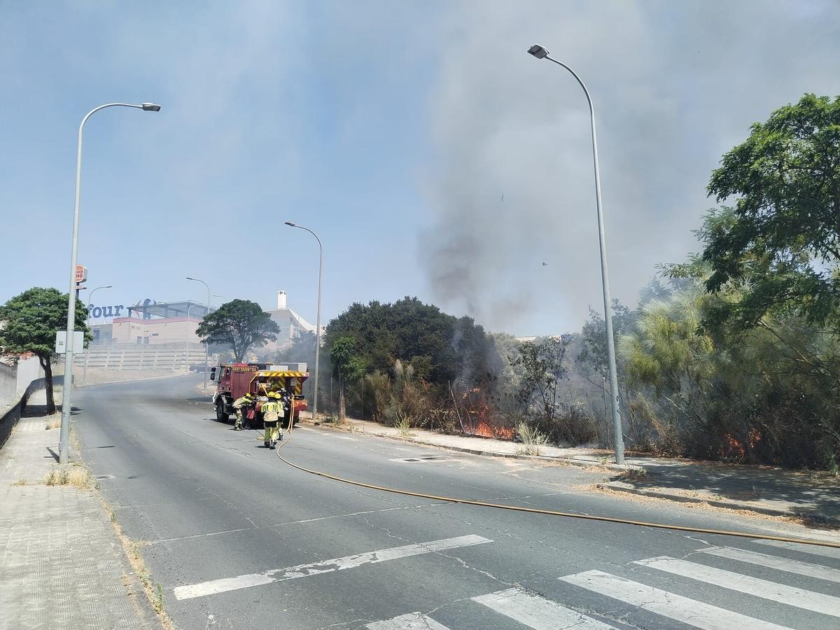 Fotogalería | Incendio de pastos en Plasencia