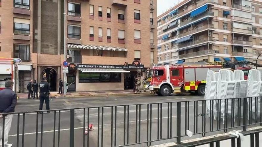Incendio en el Restaurante - Marisquería Estrella de Mar de Murcia