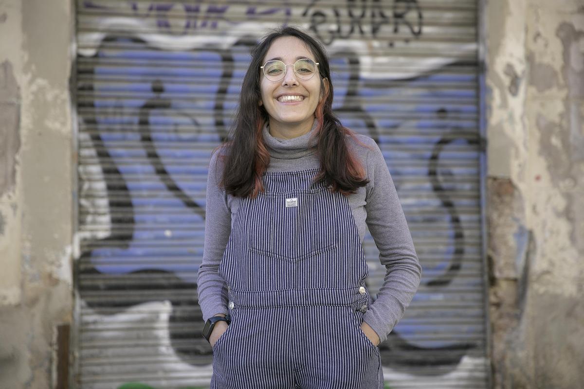 Núria Comas, psicóloga de 24 años trabaja en una entidad social para personas con discapacidad, el pasado jueves.