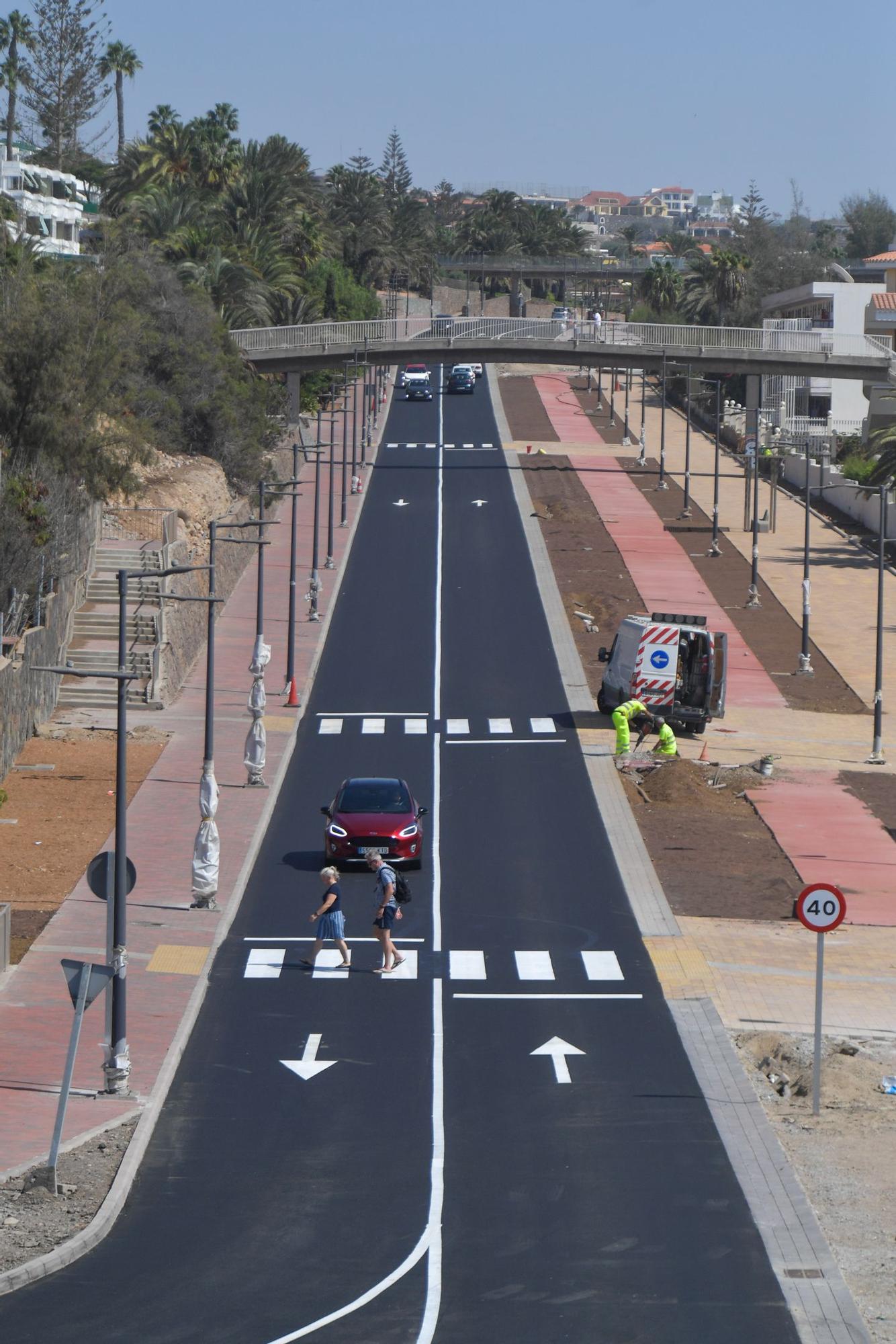 Obras en la carretera de San Agustín