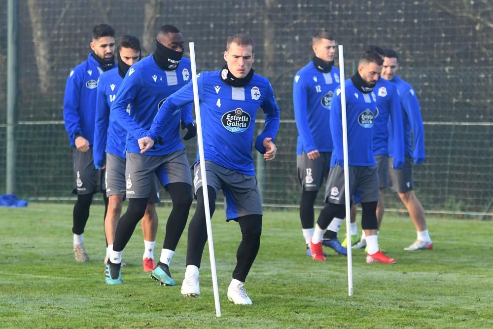 Última sesión del Dépor antes de jugar en Soria