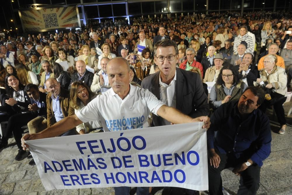 Feijóo, en el mitin del PP en A Coruña