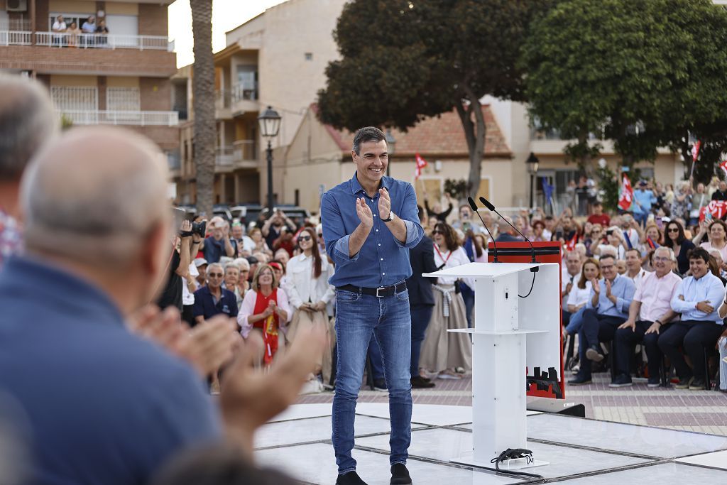 Visita de Pedro Sánchez en Los Alcázares