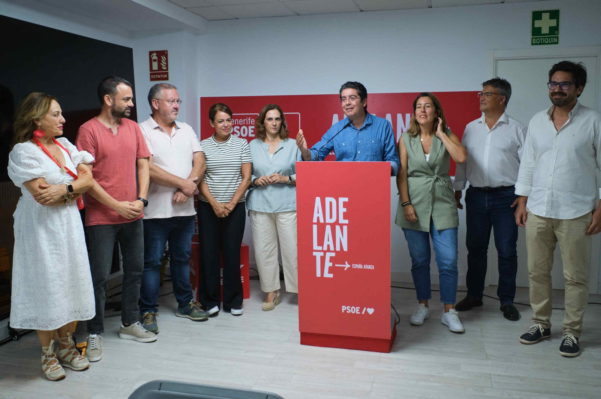 El PSOE de Tenerife valora los resultados de las elecciones generales del 23J