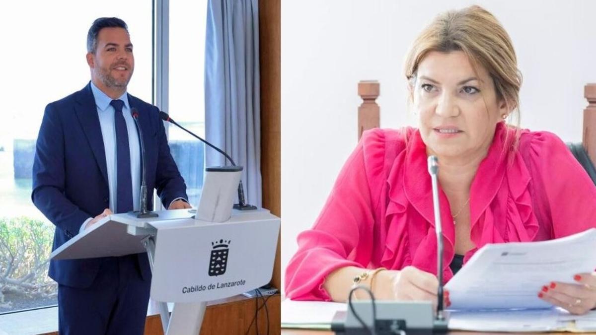 Jacobo Medina y María Jesús Tovar, consejeros del PP en el Cabildo de Lanzarote.