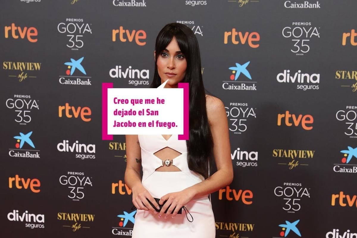 Aitana en la alfombra roja de los Goya 2021